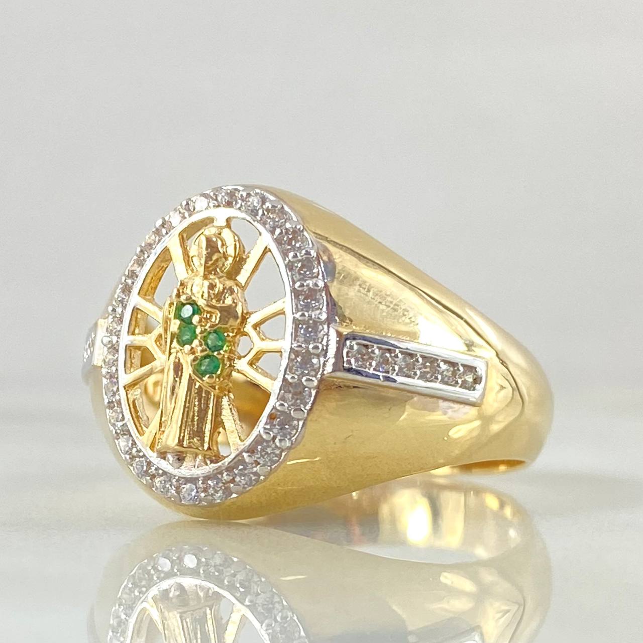 Anillo Ovalo San Judas 6.95gr / T11 3/4 / Oro 18K *