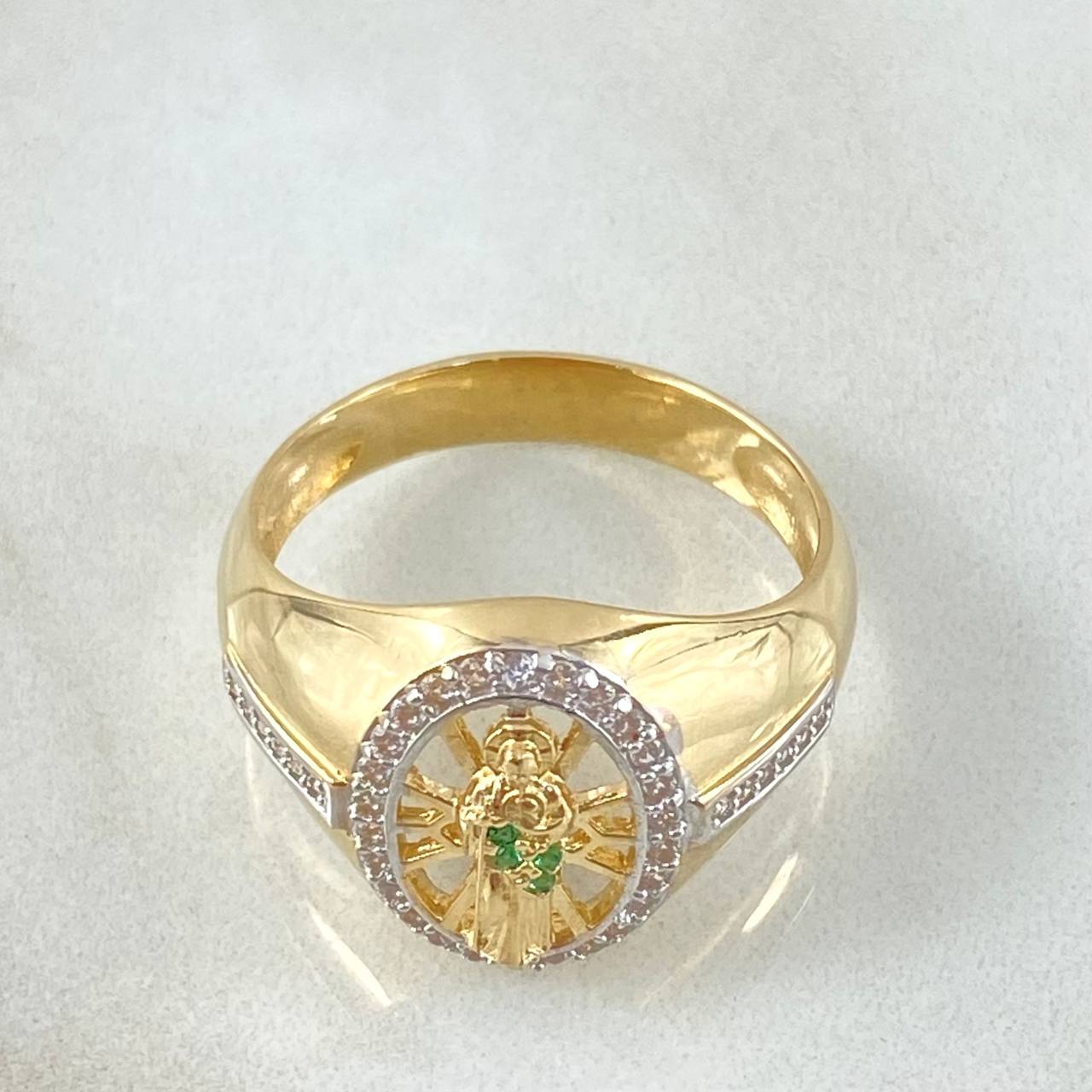 Anillo Ovalo San Judas 6.95gr / T11 3/4 / Oro 18K *