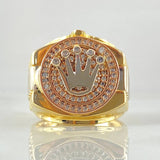 Anillo Correa Corona 10gr / T8 1/4 / Oro 18K *