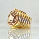 Anillo Correa Corona 10gr / T8 1/4 / Oro 18K *