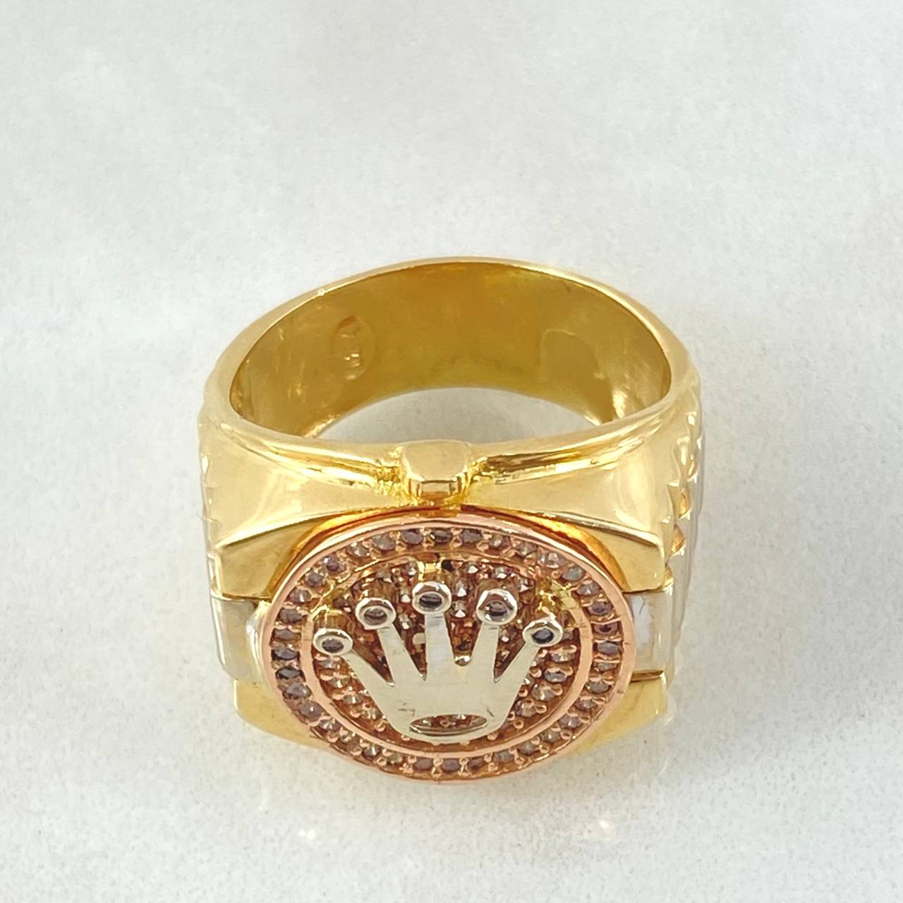 Anillo Correa Corona 10gr / T8 1/4 / Oro 18K *