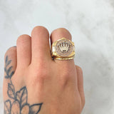 Anillo Correa Corona 10gr / T8 1/4 / Oro 18K *