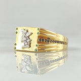 Anillo Sello Bifurcado 5.4gr / T10 1/4 / Oro 18K *