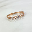 Anillo Corazones 0.95gr T6 1/4 Circones Blancos Oro Rosa