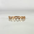 Anillo Laurel 1.2gr T7 Circones Blancos Oro Rosa