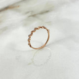 Anillo Laurel 1.2gr T7 Circones Blancos Oro Rosa