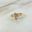 Anillo Cruz Cristo 3.15gr T6 1/4 Tres Oros
