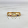 Anillo Zig Zag 1.7gr T7 1/2 Circones Colores Oro Amarillo