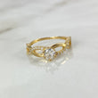 Anillo Infinito 1.85gr T5 3/4 Circones Blancos Oro Amarillo