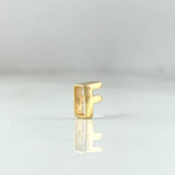 Herraje Letra F 0.25gr / 6mm Tambor Oro Amarillo 18K *