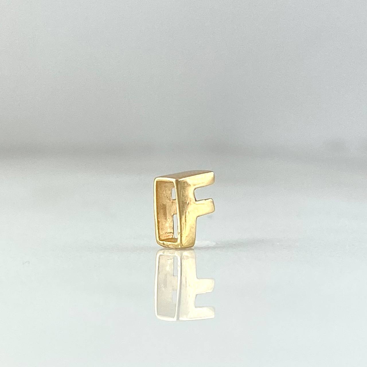 Herraje Letra F 0.25gr / 0.6cm / Oro Amarillo 18K