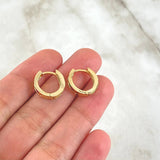 Candongas Carril 3.15gr / 1.3cm / Circones Colores Oro Amarillo 18K