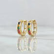 Candongas Carril 3.15gr / 1.3cm / Circones Colores Oro Amarillo 18K