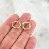 Candongas Serpiente 2gr / 1.2cm / Circones Blancos Verde Oro Amarillo 18K