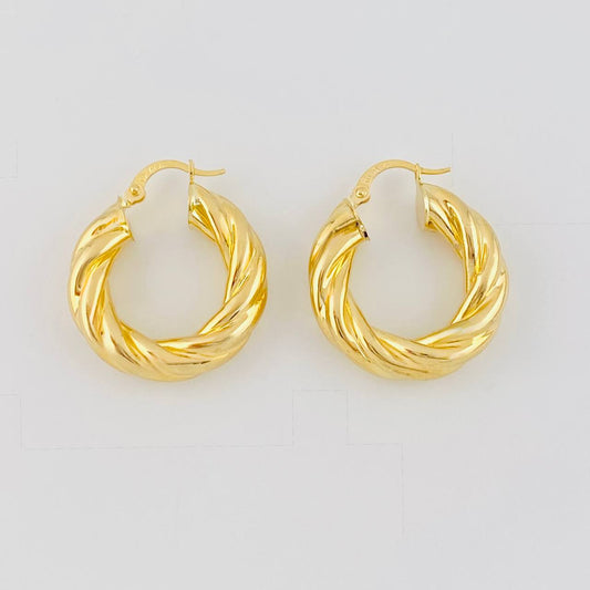 Candongas Melcocha 4.95g / 2.8cm Oro Amarillo 18K