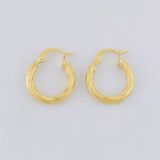 Candongas Ozy Punteada 1.8g / 2cm Oro Amarillo 18K