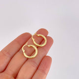 Candongas Ozy Punteada 1.8g / 2cm Oro Amarillo 18K
