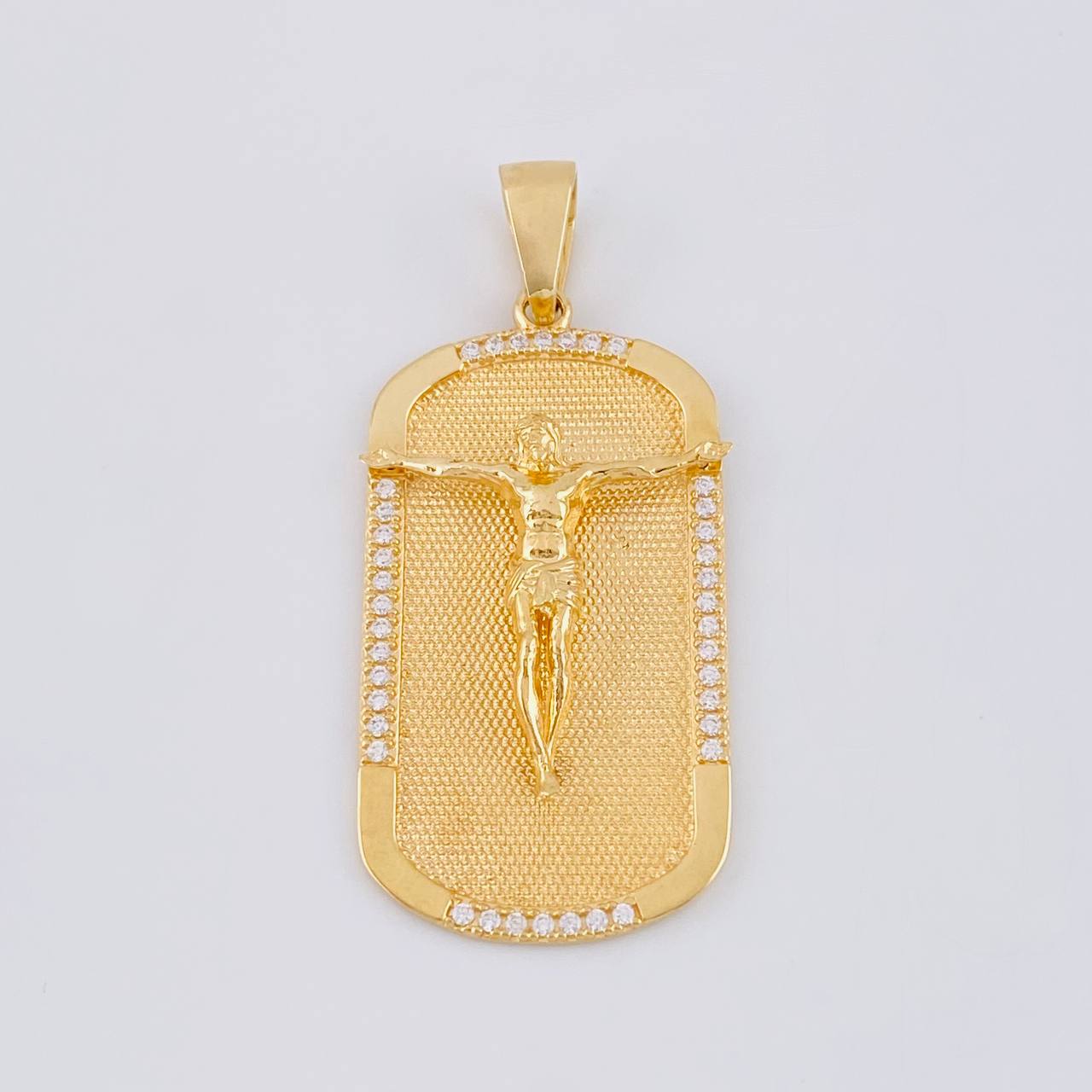 Dije Cristo Placa 10.8g / 5cm Oro Amarillo 18K