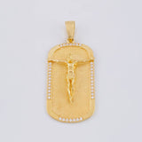 Dije Cristo Placa 10.8g / 5cm Oro Amarillo 18K
