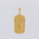 Dije Cristo Placa 10.8g / 5cm Oro Amarillo 18K