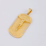 Dije Cristo Placa 10.8g / 5cm Oro Amarillo 18K