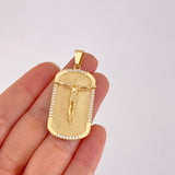 Dije Cristo Placa 10.8g / 5cm Oro Amarillo 18K