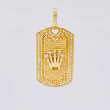 Dije Placa Corona 7.15g / 3.6cm Oro Amarillo 18K