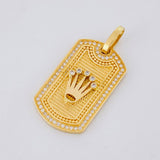Dije Placa Corona 7.15g / 3.6cm Oro Amarillo 18K