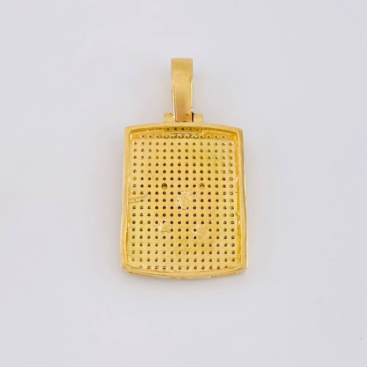 Dije Placa Rectangular Corona 7.75g / 3.4cm Oro Amarillo 18K