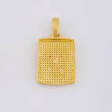 Dije Placa Rectangular Corona 7.75g / 3.4cm Oro Amarillo 18K