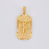 Dije Placa Cristo 6.65g / 4cm Oro Amarillo 18K