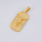 Dije Placa Cristo 6.65g / 4cm Oro Amarillo 18K