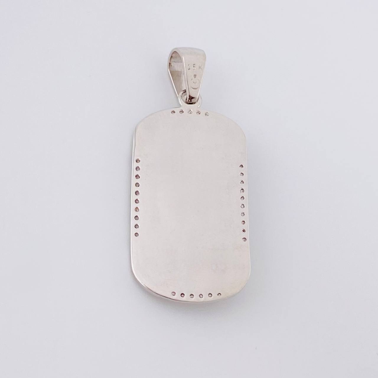 Dije Placa Cristo 6.3g / 4cm Oro Blanco 18K