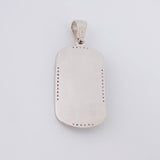 Dije Placa Cristo 6.3g / 4cm Oro Blanco 18K
