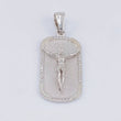 Dije Placa Cristo 6.3g / 4cm Oro Blanco 18K