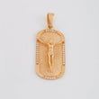 Dije Placa Cristo 5.6g / 4cm Oro Rosa 18K