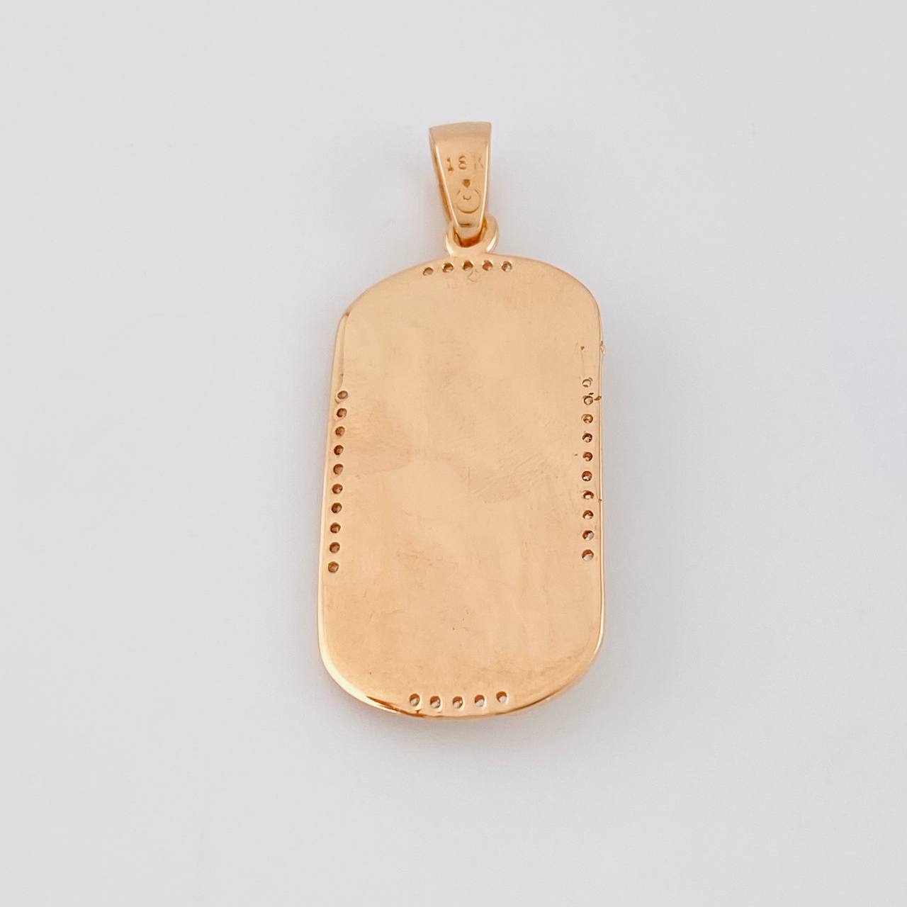 Dije Placa Cristo 5.6g / 4cm Oro Rosa 18K