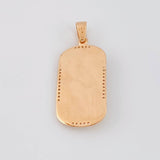 Dije Placa Cristo 5.6g / 4cm Oro Rosa 18K