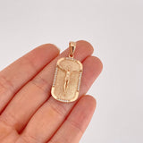 Dije Placa Cristo 5.6g / 4cm Oro Rosa 18K