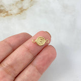 Herraje Letra F 0.35gr / 1.4cm / Circular Oro Amarillo ©