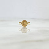 Herraje Letra E 0.35gr / 1.4cm / Circular Oro Amarillo ©