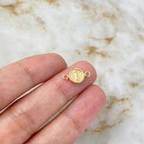 Herraje Letra I 0.35gr / 1.4cm / Circular Oro Amarillo