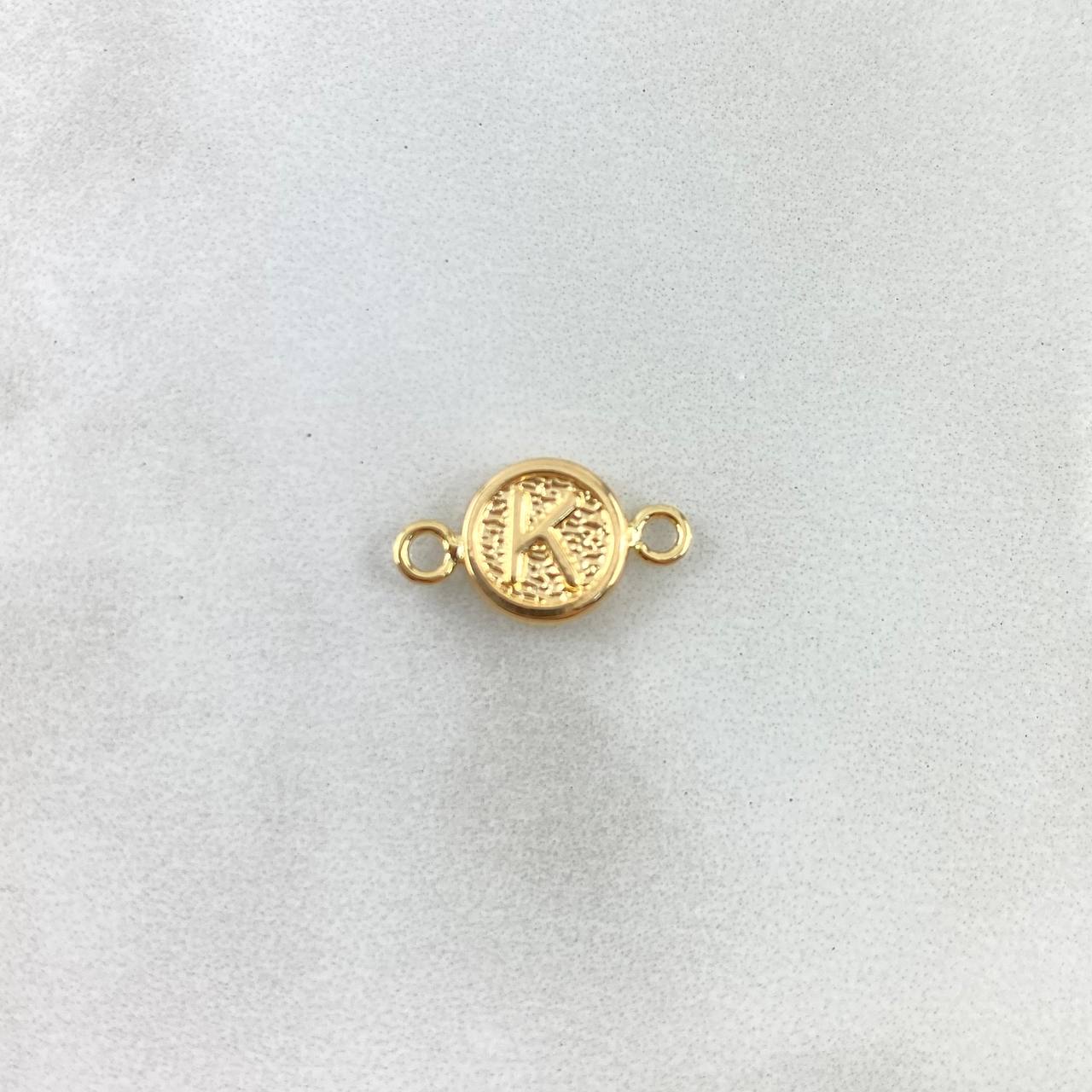 Herraje Letra K 0.35gr / 1.4cm / Circular Oro Amarillo ©