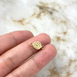 Herraje Letra S 0.35gr / 1.4cm / Circular Oro Amarillo