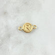 Herraje Letra R 0.4gr / 1.5cm / Circulo Texturizado Oro Amarillo 18K ©