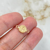Herraje Letra R 0.4gr / 1.5cm / Circulo Liso Oro Amarillo 18K