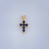 Dije Cruz Zafiros 0.5gr / 1.5cm / Oro Amarillo 18K %