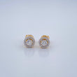 Topos Halo Diamantes 1.9gr / 6.8mm Oro Amarillo 18K %