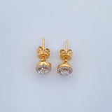 Topos Halo Diamantes 1.9gr / 6.8mm Oro Amarillo 18K %