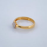 Anillo Copo De Nieve Diamantes 2.25gr / T7 1/2 / Dos Oros Amarillo Blanco 18K %